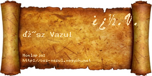 Ősz Vazul névjegykártya